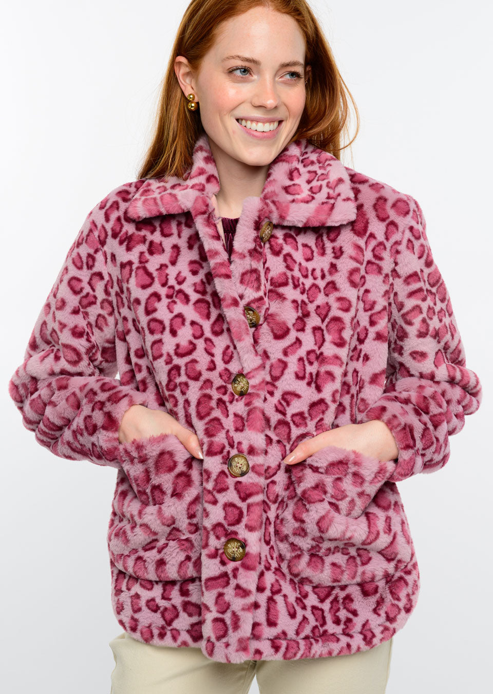 Pink cheetah jacket best sale