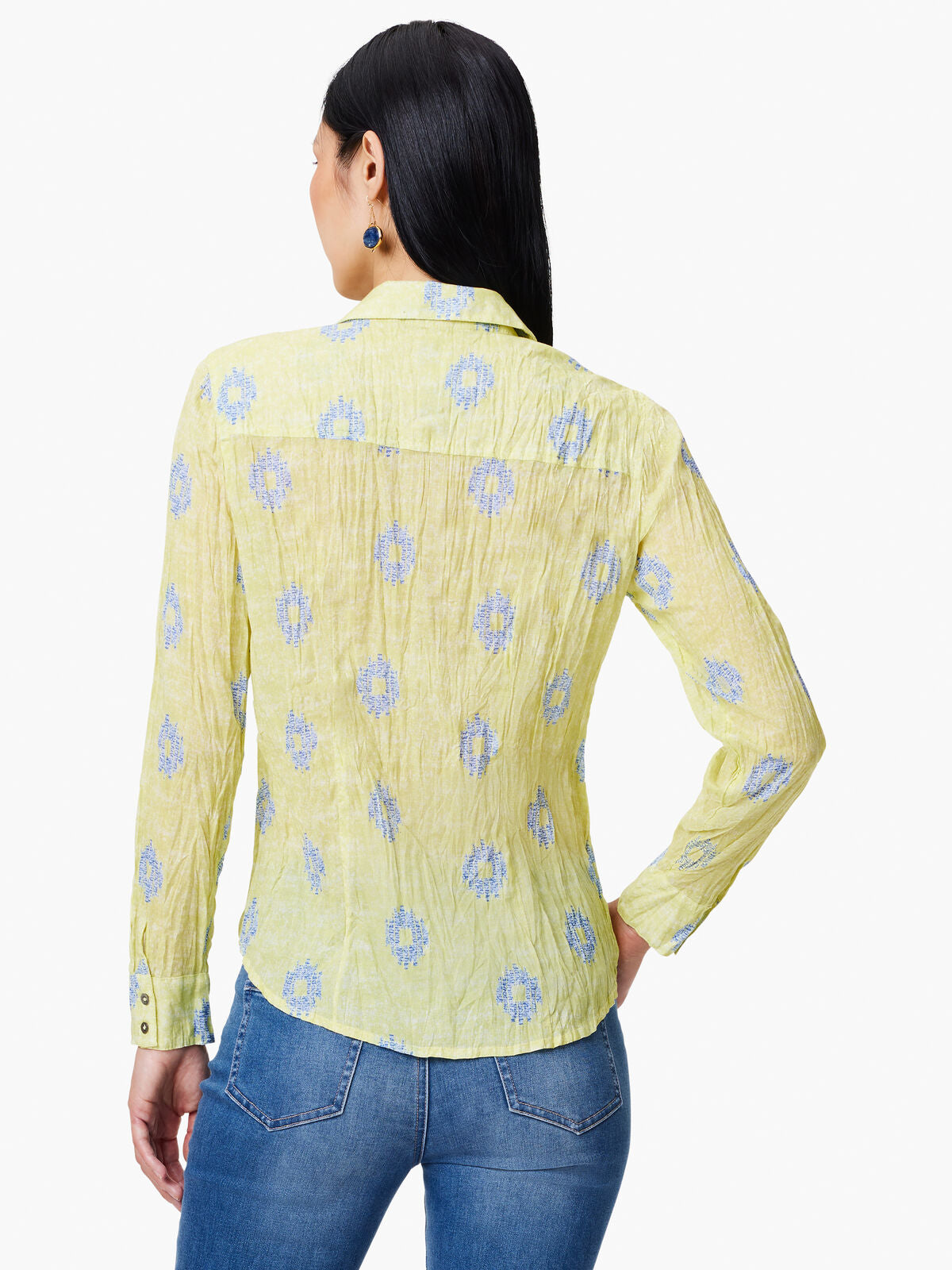 FINAL SALE NIC+ZOE S241632 Medallion Crinkle Shirt