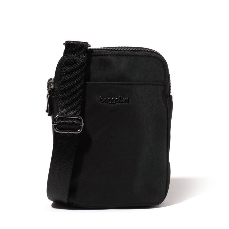 Baggallini Modern Take Two RFID Crossbody in Black Twill Cute