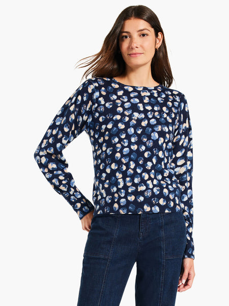 NIC+ZOE 231146 Petal Dot Femme Sleeve Sweater – Cute & Comfy