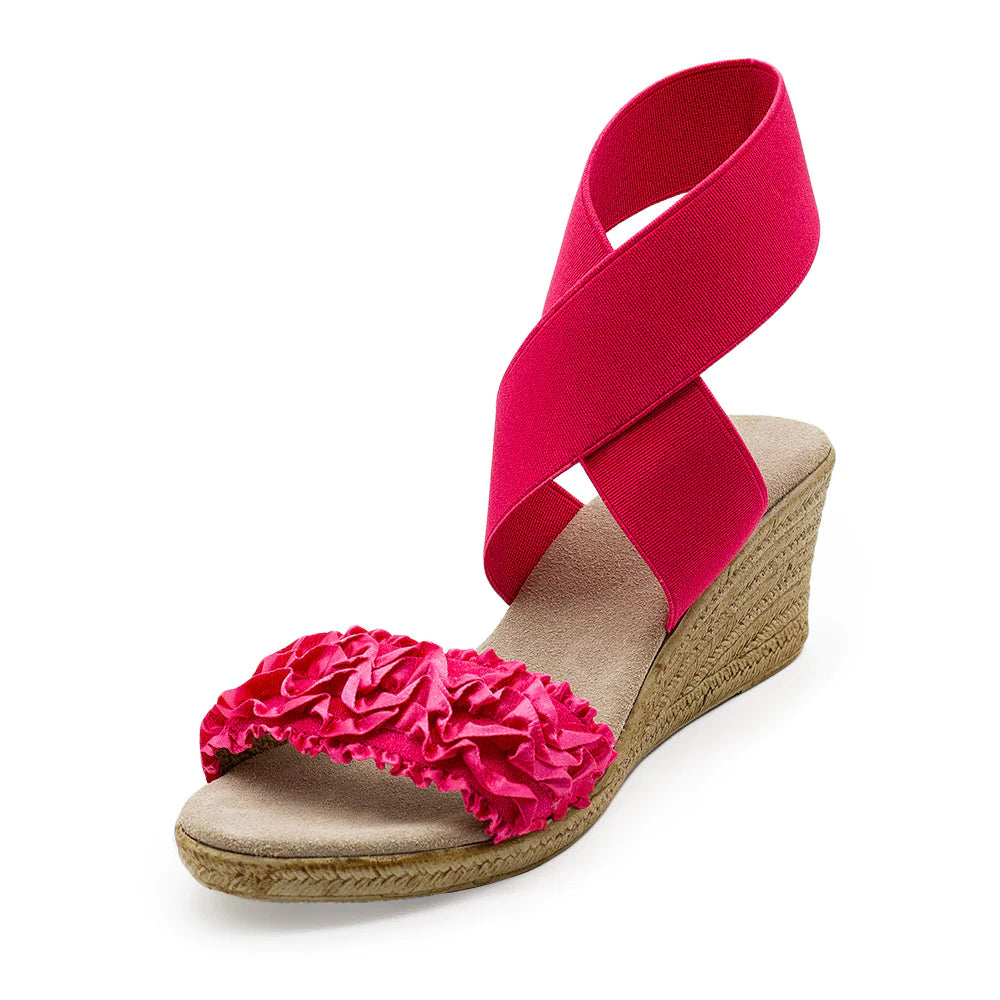 Buy AM SHOP New Wedge Full Heel Sandal Colour(Pink) (numeric_4) at Amazon.in